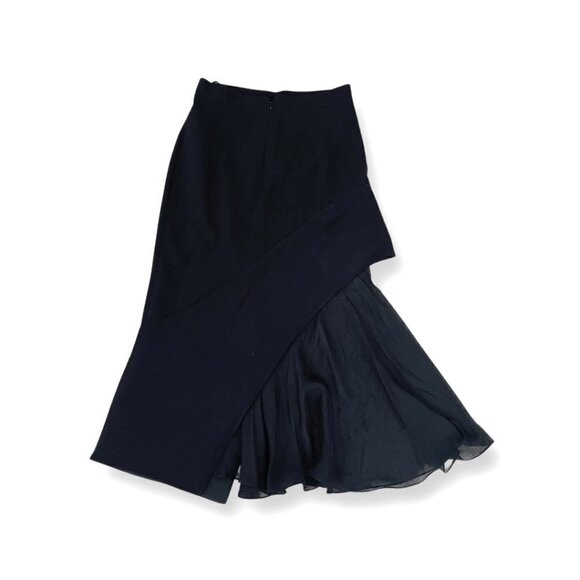 Givenchy unique black mix of fabric midi skirt size  40 - Picture 2 of 4